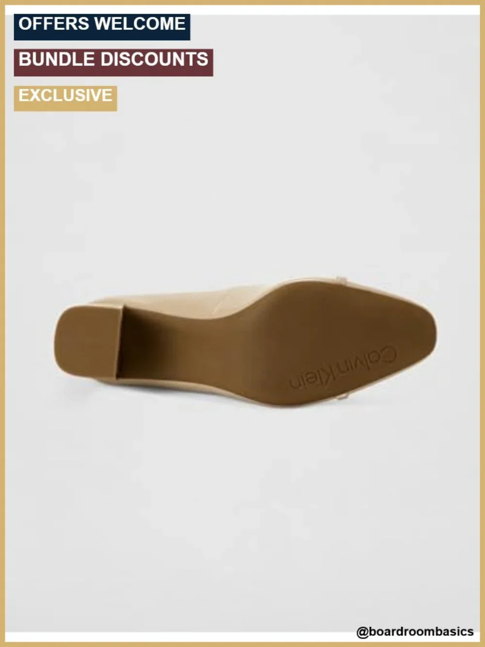Leather Pump with Embellished Heel Size